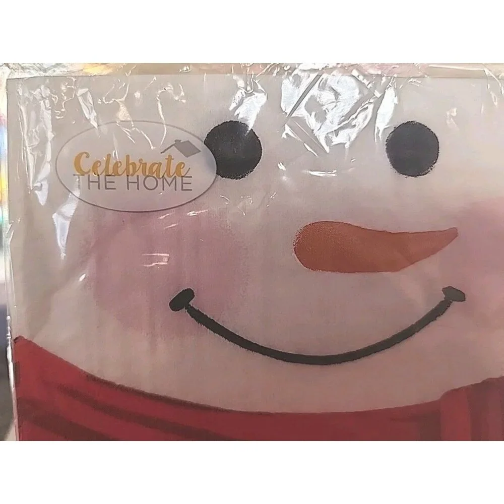 Celebrate The Home Snowman Face Napkins One Pack Of 40 Count 5x5
